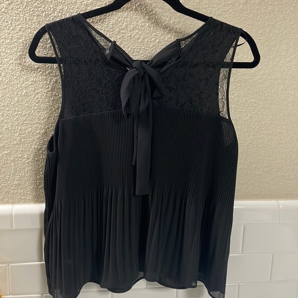 Zara NEW with Tags Black pleated Lace top - Picture 1 of 9
